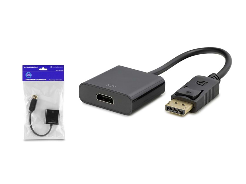 DisplayPort to HDMI Görüntü Dönüştürücü 4K 30 Hz Siyah